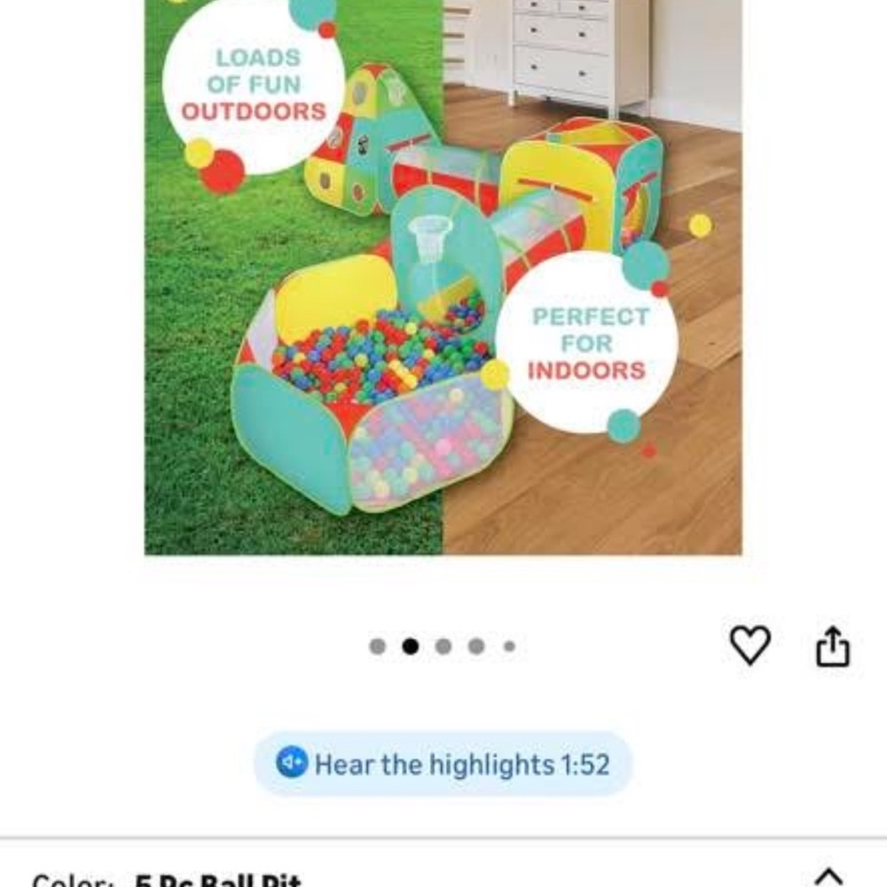 Colorful Play Tent and Ball Pit for Kids